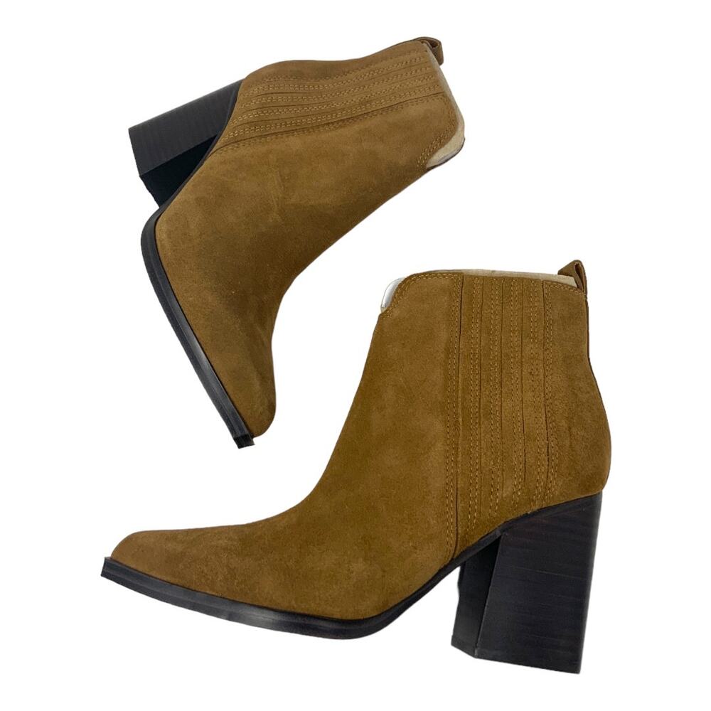 Marc Fisher Maree Brown Suede Bootie Size 6 NWT $169 MSRP